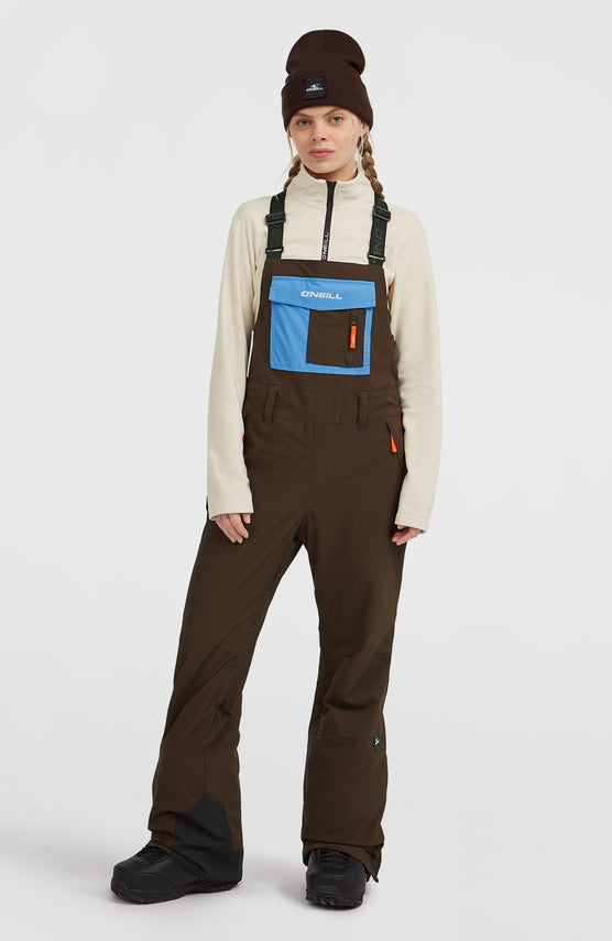 FWC'Peak Bib Skihose | Coffee Bean Colour Block