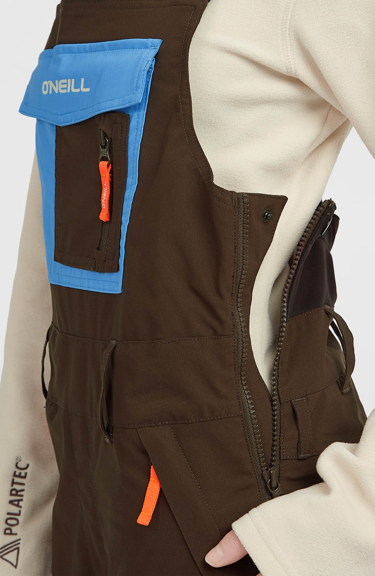 FWC'Peak Bib Skihose | Coffee Bean Colour Block