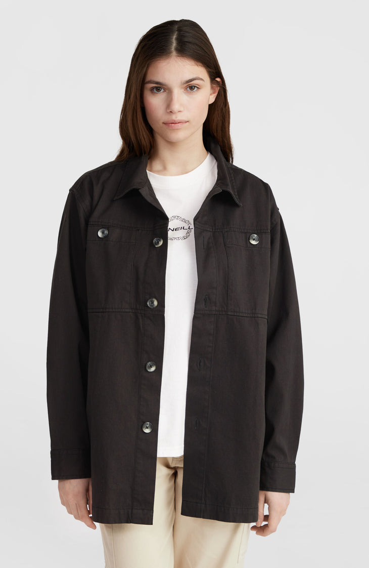 Twill-Overshirt | Black Out