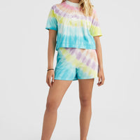 Women Of The Wave High Waist Shorts | Blue Tie Dye