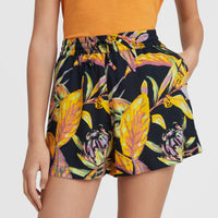 Amiri Beach Short | Black Tropical Flower