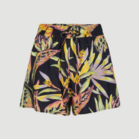 Amiri Beach Short | Black Tropical Flower