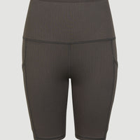Hike Ribbed High Waist Shorts | Raven