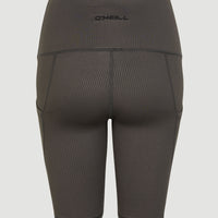 Hike Ribbed High Waist Shorts | Raven