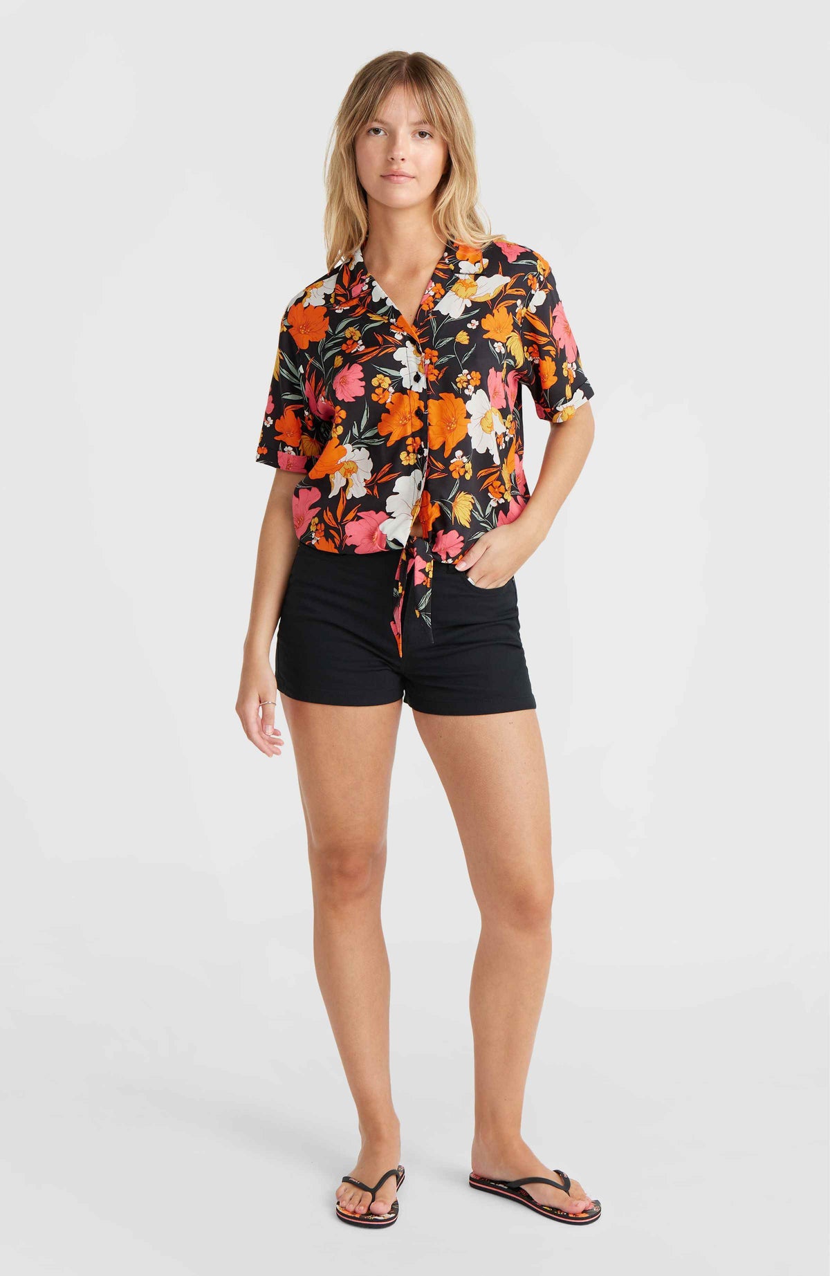 Essentials Stretch-Shorts mit fünf Taschen | Black Out