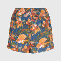 Johnny Smocked Waist Shorts | Blue Painted Tropics