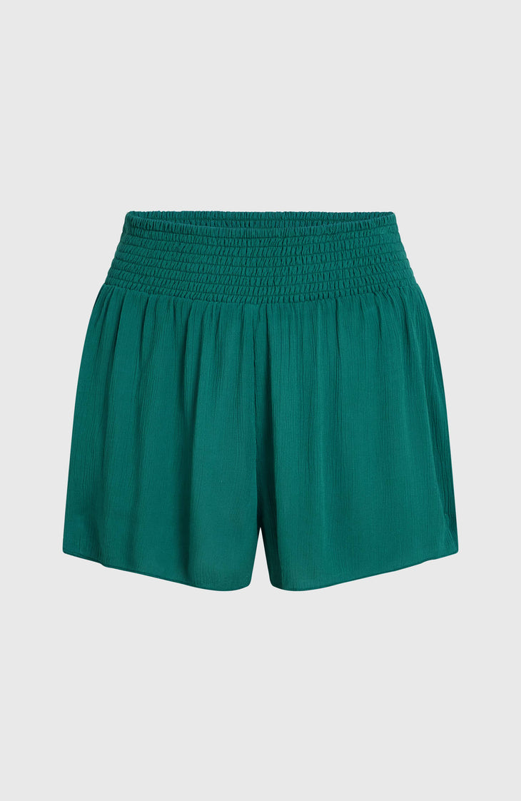 Johnny Smocked Waist Shorts | Botanical Heat