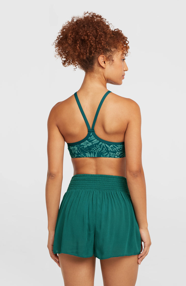 Johnny Smocked Waist Shorts | Botanical Heat