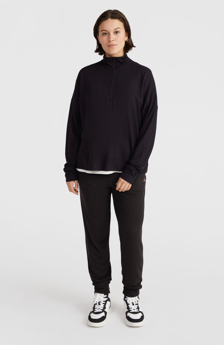 Sweatshirt mit Halbreißverschluss | Black Out