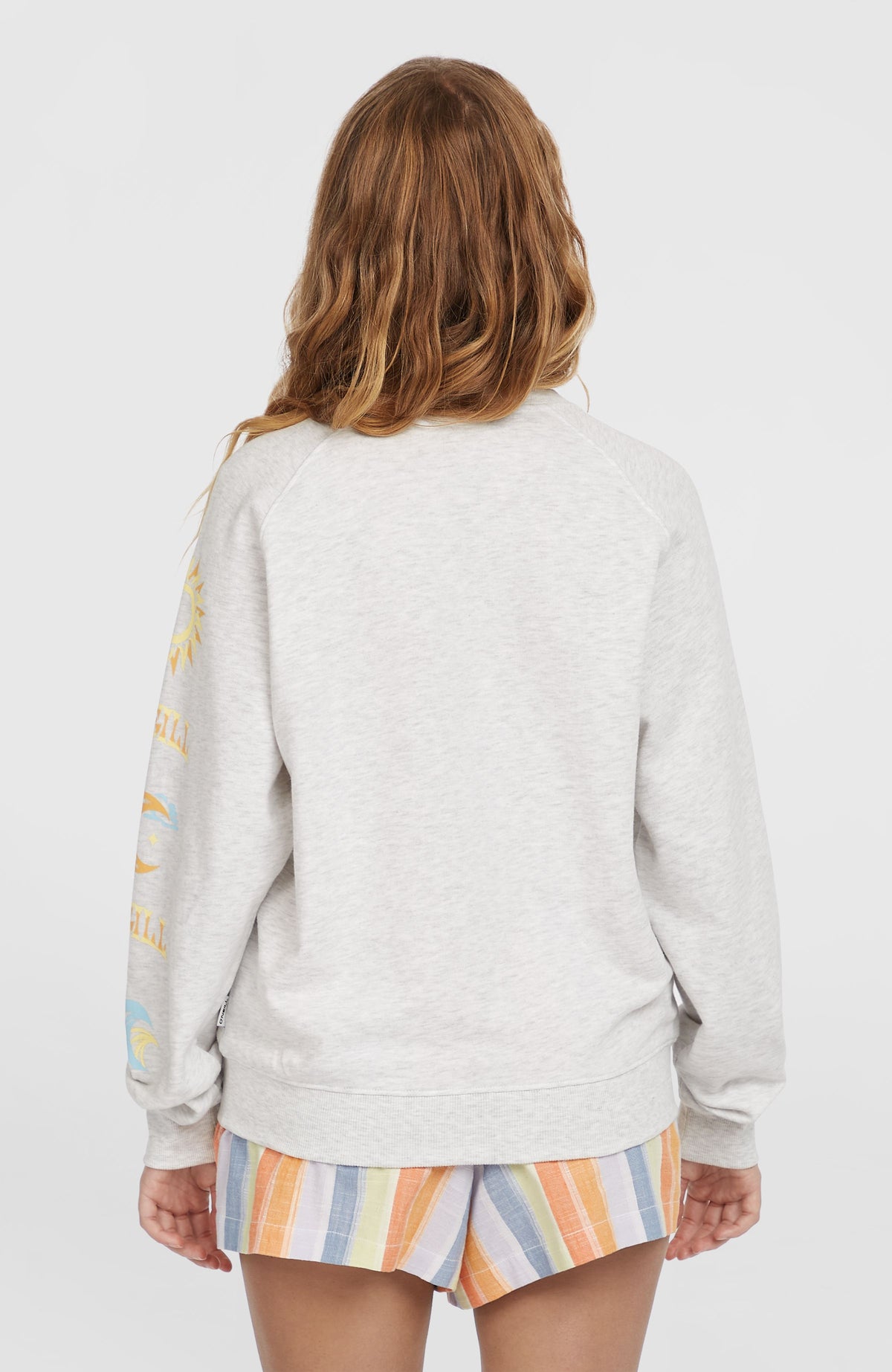 Beach Vintage Crew Sweatshirt | White Melange