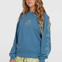 Beach Vintage Crew Sweatshirt | Copen Blue