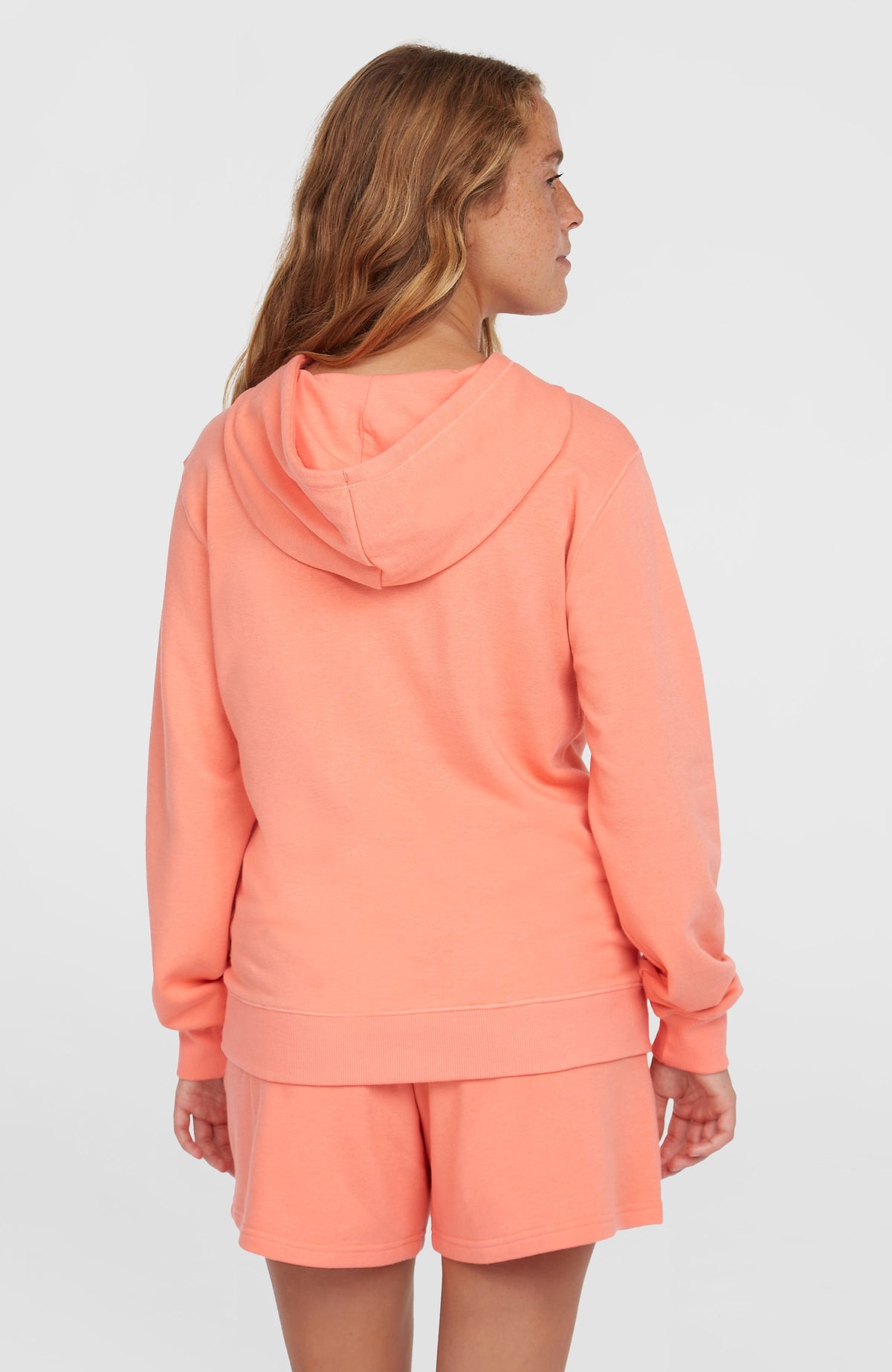 Essentials Script Hoodie | Coral Pink