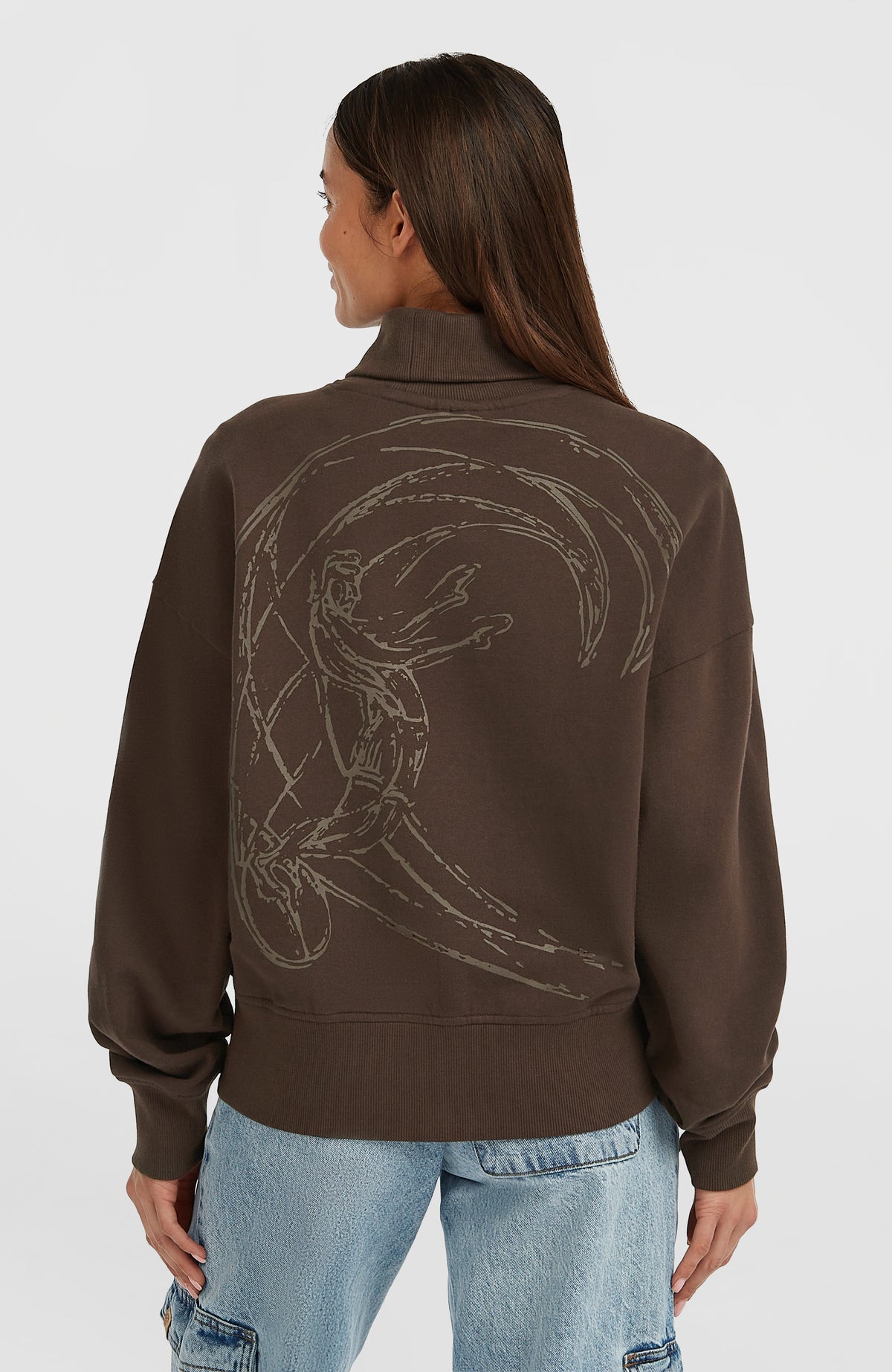 O'Riginals Crew Sweatshirt mit hohem Kragen | Coffee Bean