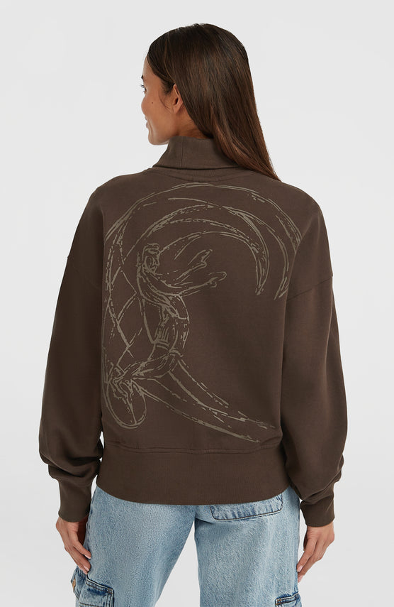 O'Riginals Crew Sweatshirt mit hohem Kragen | Coffee Bean