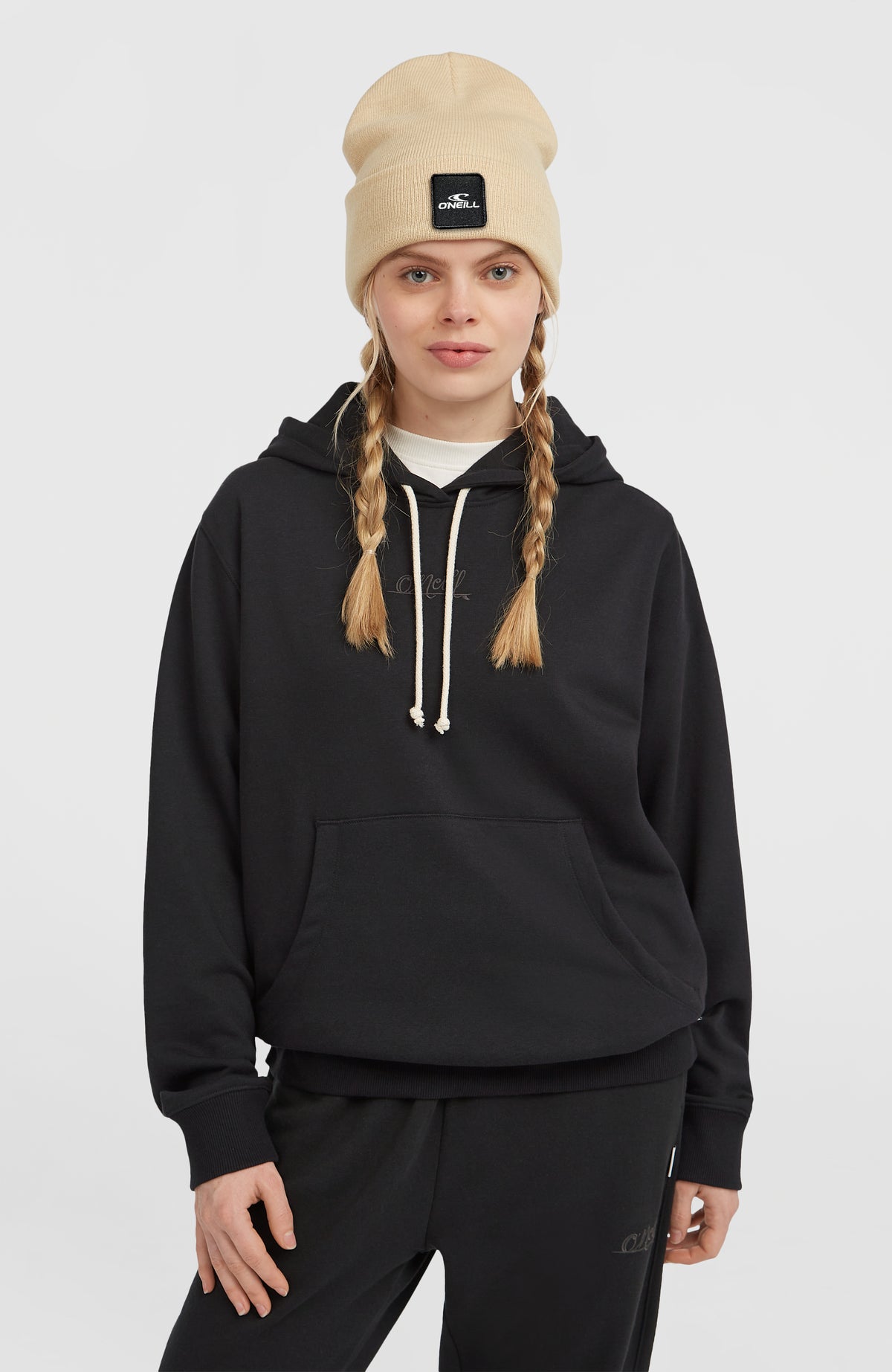 Essentials Script Hoodie | Black Out