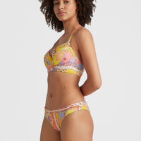 Panama Bikini Oberteil B/E Cup-Größe | Yellow Scarf Print