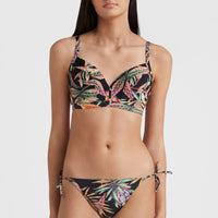 Panama Bikini Oberteil B/E Cup-Größe | Black Tropical Flower