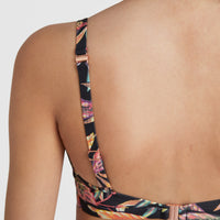 Panama Bikini Oberteil B/E Cup-Größe | Black Tropical Flower