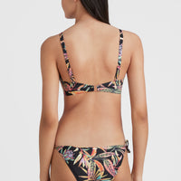 Panama Bikini Oberteil B/E Cup-Größe | Black Tropical Flower