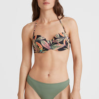 Havaa Bikini Oberteil | Black Tropical Flower