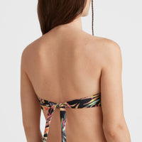 Havaa Bikini Oberteil | Black Tropical Flower