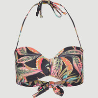 Havaa Bikini Oberteil | Black Tropical Flower