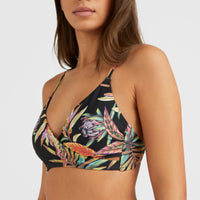 Baay Bikini Oberteil | Black Tropical Flower