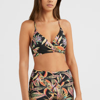 Baay Bikini Oberteil | Black Tropical Flower