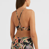 Baay Bikini Oberteil | Black Tropical Flower