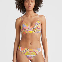 Wave Bikini Oberteil | Yellow Scarf Print