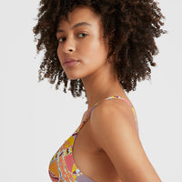 Wave Bikini Oberteil | Yellow Scarf Print