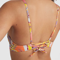 Wave Bikini Oberteil | Yellow Scarf Print