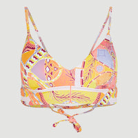 Wave Bikini Oberteil | Yellow Scarf Print