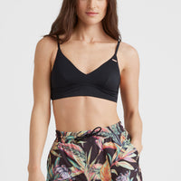 Anglet Badehose | Black Tropical Flower