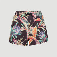 Anglet Badehose | Black Tropical Flower