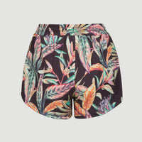 Anglet Badehose | Black Tropical Flower