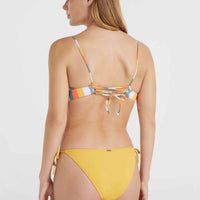 Wave Crop Bikini-Oberteil | Orange Multistripe