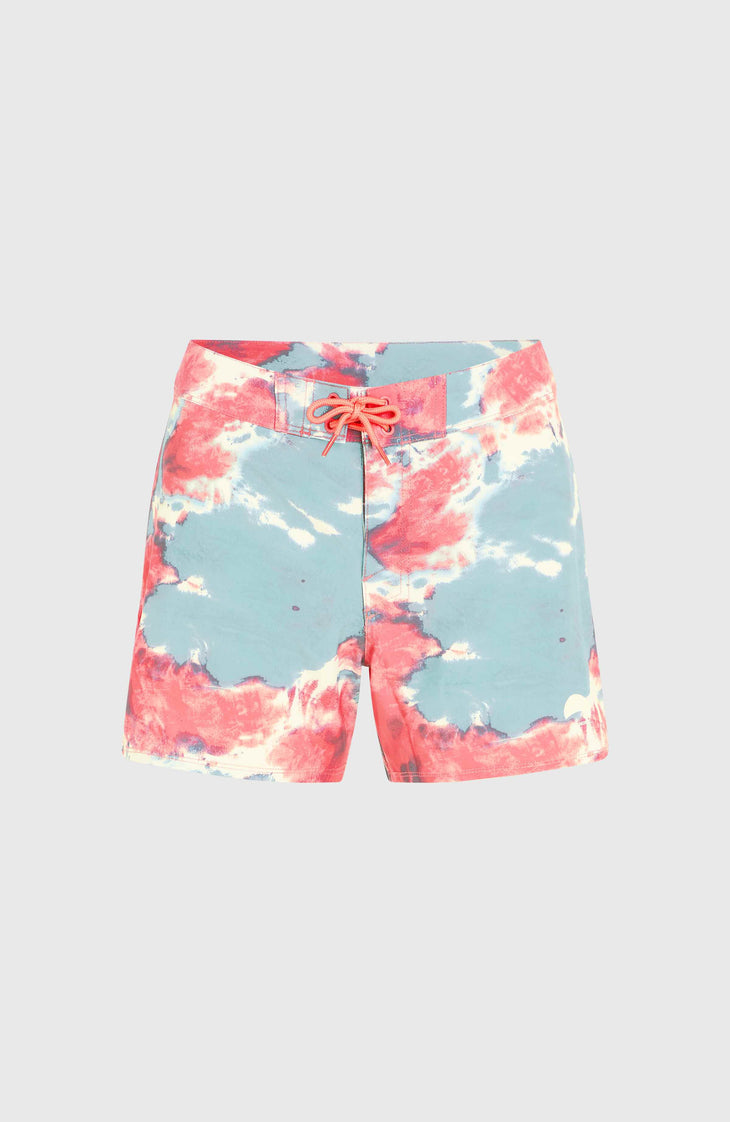 Women of the Wave 14\" Boardshorts | Pink Ice Cube Tie Dye