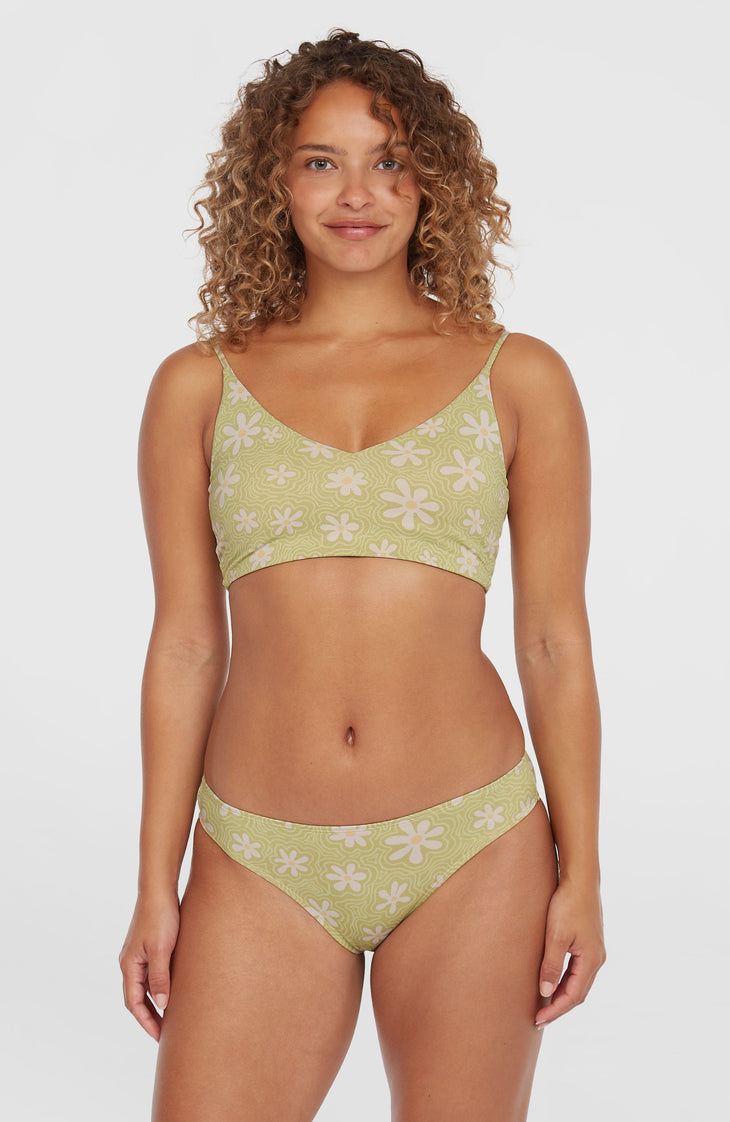 Beach Vintage Midles Rita Bikini-Set | Green Daisyline