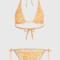 Women Of The Wave Mother Maracas Bikini-Set | Orange Abstract Wave