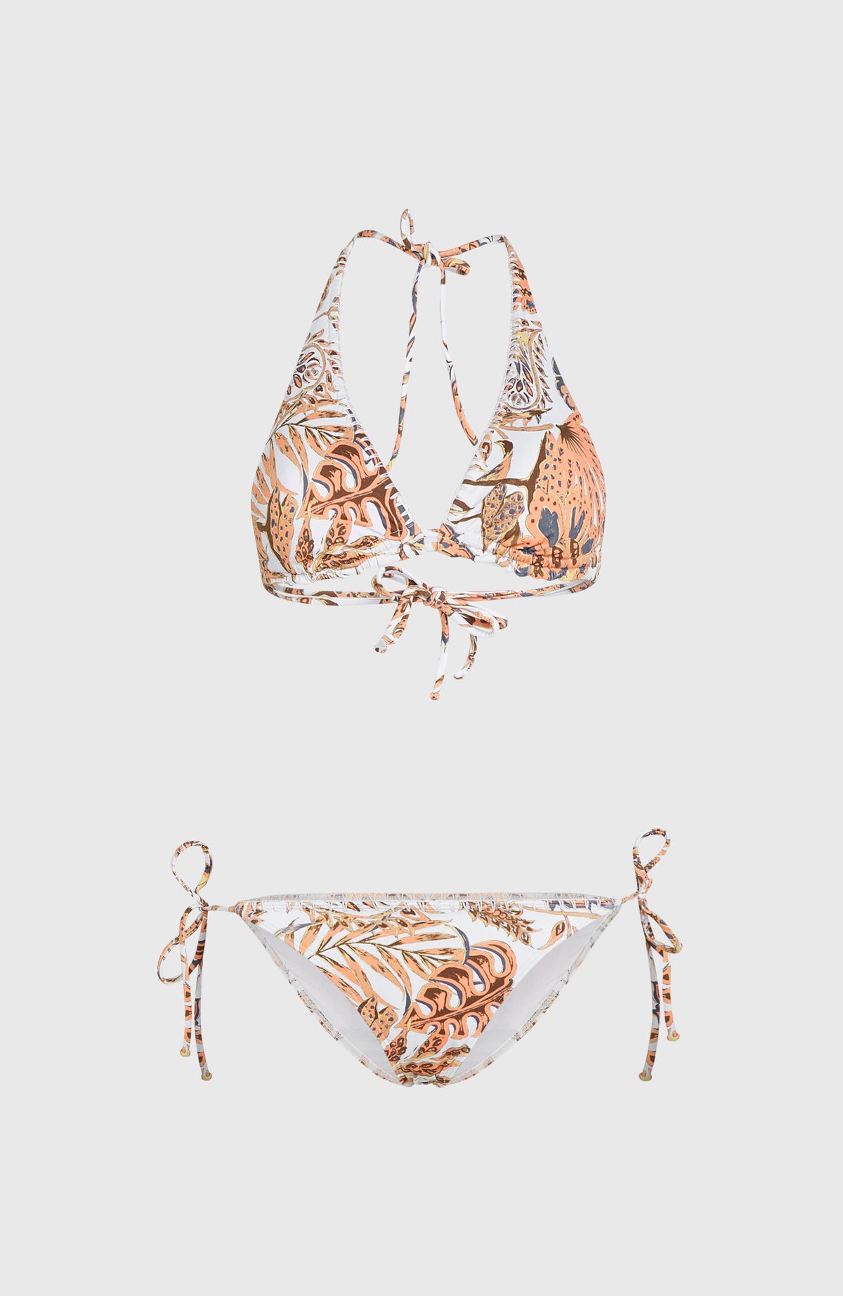 Mother Maracas Crochet Bikini-Set | Orange Jungle Paisey
