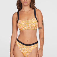 Sport Bikini-Set | Orange Abstract Wave