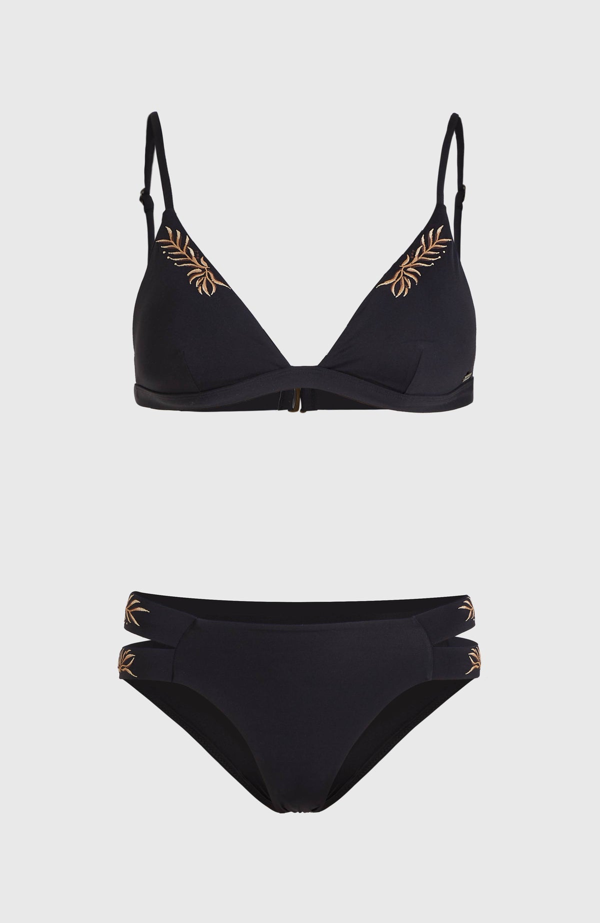 Seaside Boulder Bikini-Set mit Stickerei | Black Out