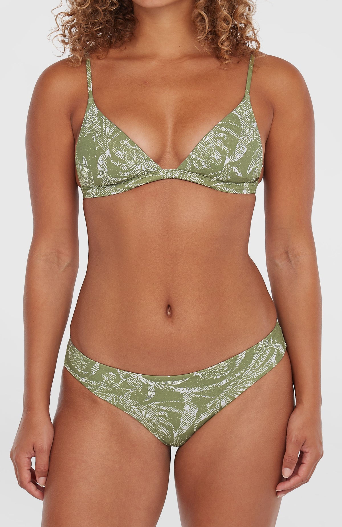 Maoi Bikinihose | Green Textured Jungle