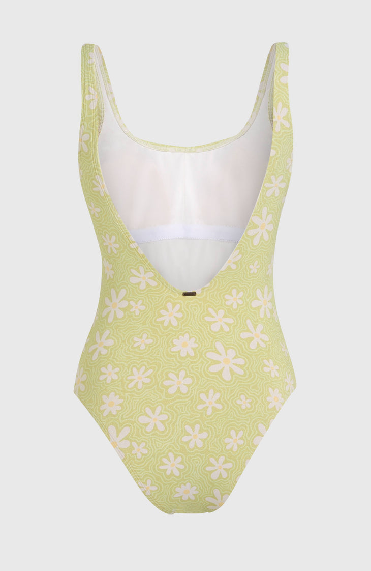 Beach Vintage Badeanzug | Green Daisyline
