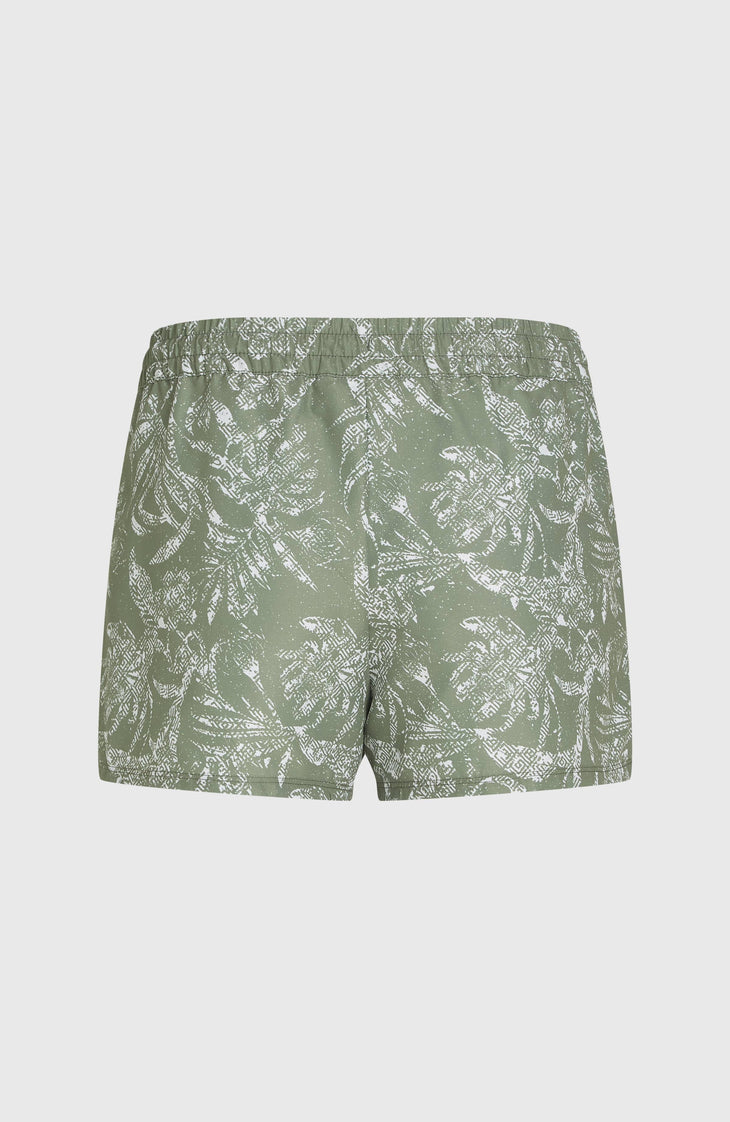 Essentials Print 12'' Badeshorts | Green Textured Jungle