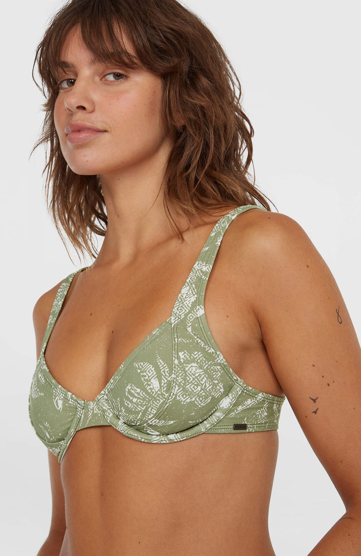 Saltwater Elsie Rita Bikini-Set | Green Textured Jungle