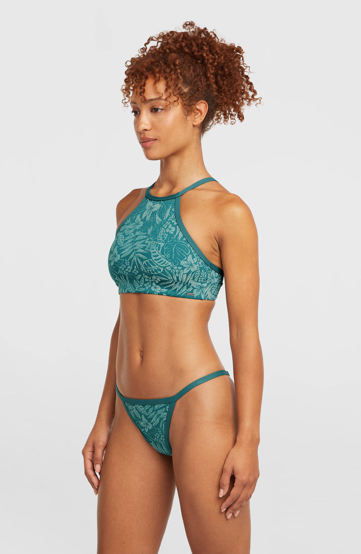 High-Neck Bikini-Set | Green Island Sky