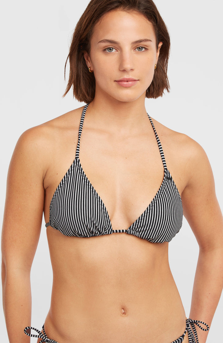 Essentials Capri Bondey Bikini-Set | Black Micro Stripe