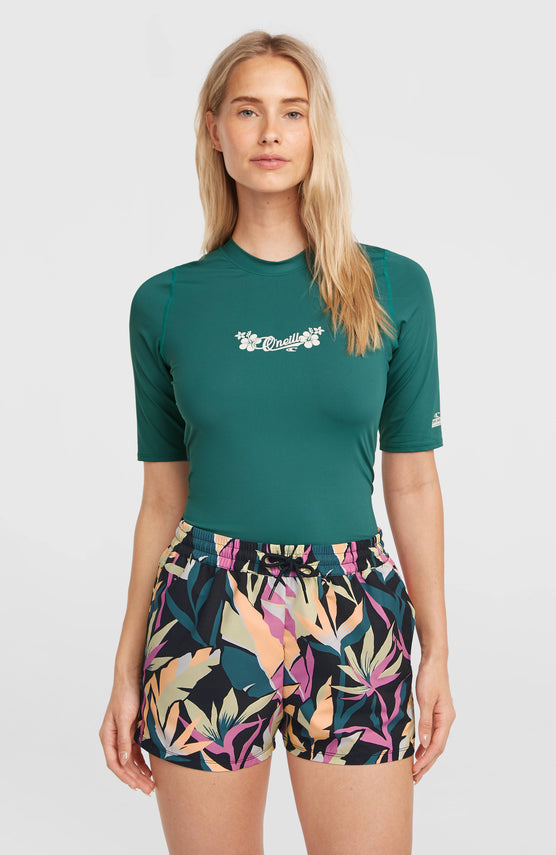 Essentials 12'' All-Over Print Badeshorts | Black Wmns Tropicana